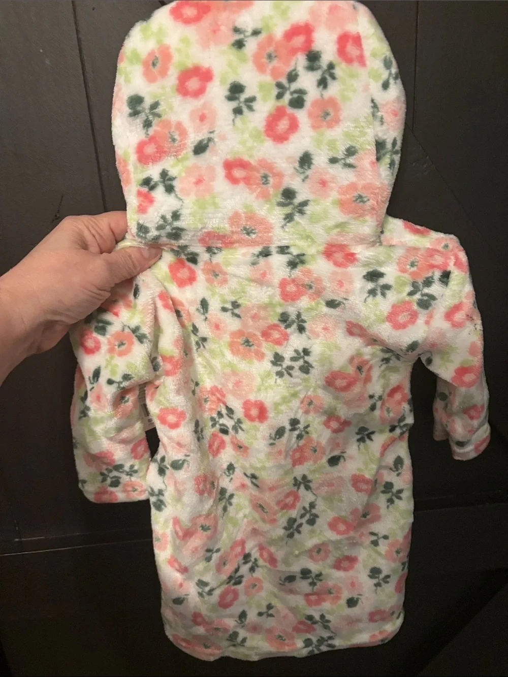Floral Hooded Robe for Babies - Pink/Green